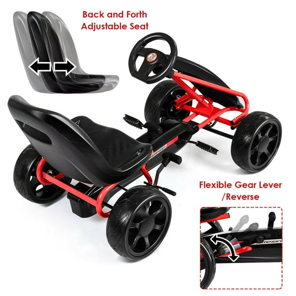 Popular Entertainment Outdoor Racer Pedal Go Kart with Adjustable Seat,  Rubber Wheels, Brake - China Go Cart and Pedal Go Cart price