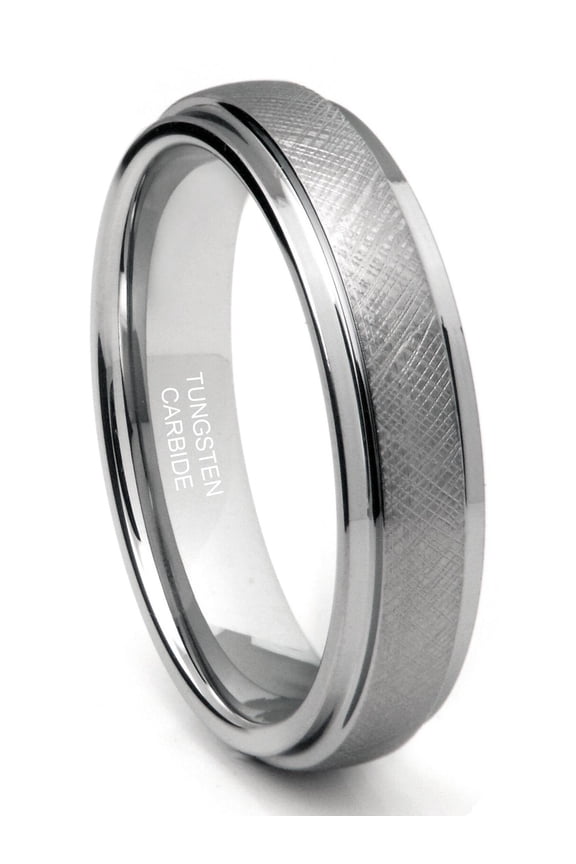 Tungsten Carbide 6MM Mesh Finish Wedding Band Ring Sz 11.0