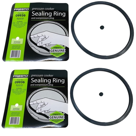 2 Pk, Presto Pressure Cooker Sealing Ring Gasket, 09936