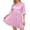 Pink, variant on Staron Women's Casual Party Sequin Dress Loose Waist Short Sleeve Round Neck Solid Color A-Line Cocktail Evening Dress, Rose Gold S