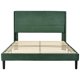 thumbnail image 3 of Cama tapizada 140 x 200 cm, somier con somier de láminas y cabecero, cama doble tapizada, funda de tela de terciopelo en verde oscuro, diseño moderno atemporal, cama juvenil esquí esquí Gafas de esquí, 3 of 5