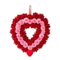 thumbnail image 3 of Corona de corazón para el día de San Valentín, corona floral, decoración del hogar, decoración exterior para Estilo C, 3 of 9