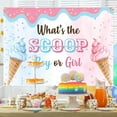 thumbnail image 5 of 7x5FT What's The Scoop? Boy or Girl Backdrop Ice Cream Gender Reveal Baby Shower Photography Background Summer Gender Reveal Party Decorations Banner Photo Booth Props, 5 of 5