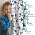thumbnail image 3 of Baseballs and Player Silhouettes White Insulated Teens Curtains Set Of 2, Bedroom Essentials, Toddler Room Decor 42"x54", 3 of 5