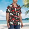 thumbnail image 5 of Easygdp Red Mushrooms Men's Hawaiian Shirts Print Lapel Short Sleeve for Beach, vacation, party, casual occasions - XX-Large, 5 of 9