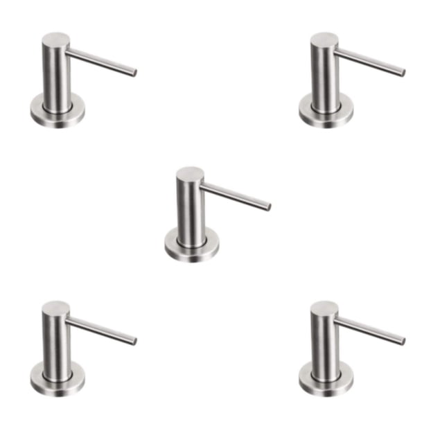 Inteprter Dispensador de detergente de fácil instalación para fregadero de cocina Dispensadores resistentes al óxido plateado Type2 NO2