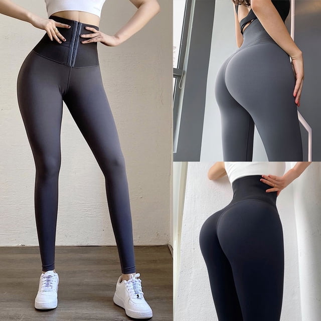 Pantalones Cortos de Yoga para Correr Control Abdominal y Cintura Alta Mujer Xihbxyly