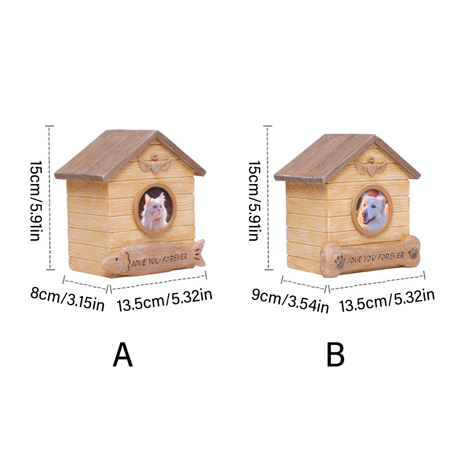 Pet Cremation Urn for Dogs Cats Ashes Pet Memorial Cinerary Casket with Memorial Words Pet Urns Box Keepsakes Ashes Box