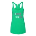 thumbnail image 2 of Wild Bobby, Fight Cancer Ribbon Tri-Blend Racerback Tank Top, Envy, Small, 2 of 3