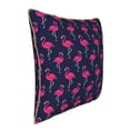 thumbnail image 2 of Xecao Cute Flamingo Print Soft Velvet Decorative Throw Pillow Covers, Square Cushion Cases for Bed, Sofa, Living Room, Car, and Indoor Outdoor Use-16"x16", 2 of 8