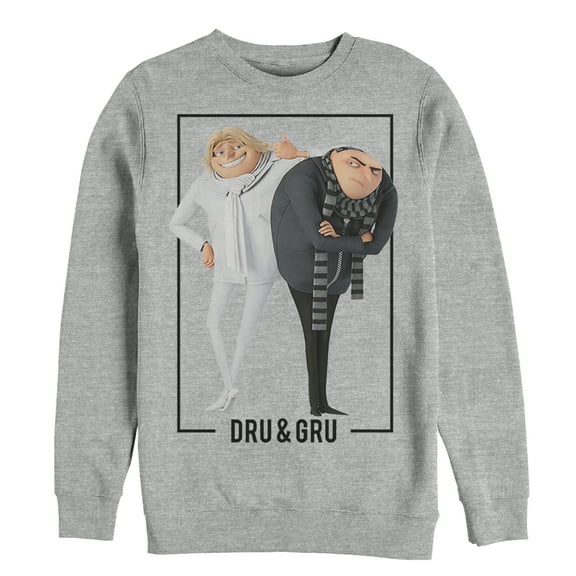 Men's Despicable Me 3 Dru and Gru Brothers  Sweatshirt Athletic Heather Small