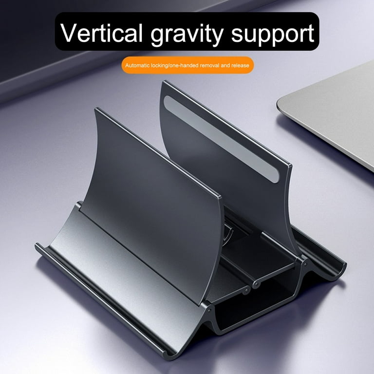 Yamaler New 2023 Vertical Laptop Stand, Computer Dock Laptop Support  Desktop,Gravity Auto Lock Stand Storage Base, Compatible with MacBook Air  Pro