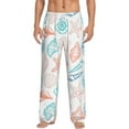 thumbnail image 2 of Picia Colorful Seashells1 Mens Soft Woven Cotton Elastic Waistband Sleep Pajama Pant Lounge Sleep Pant With Pockets And Drawstring-Large, 2 of 9