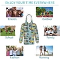 thumbnail image 5 of Lsque Hawaiian Style Patten Youth Hoodie Sweatshirt Pullover with Kangaroo Pocket Boys and Girls Hoodie Warm Hoodie for Kids-Medium, 5 of 6
