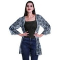 thumbnail image 1 of Moomaya Printed Georgette Beach Clothes For Women Short Shrug Cover Up Cardigan, 1 of 5