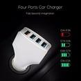 thumbnail image 3 of kurtrusly 4 USB Ports Phone Tablet Smart Fast Car Charger Phone MP4 Quick Charging Adaptor White 1Set, 3 of 6