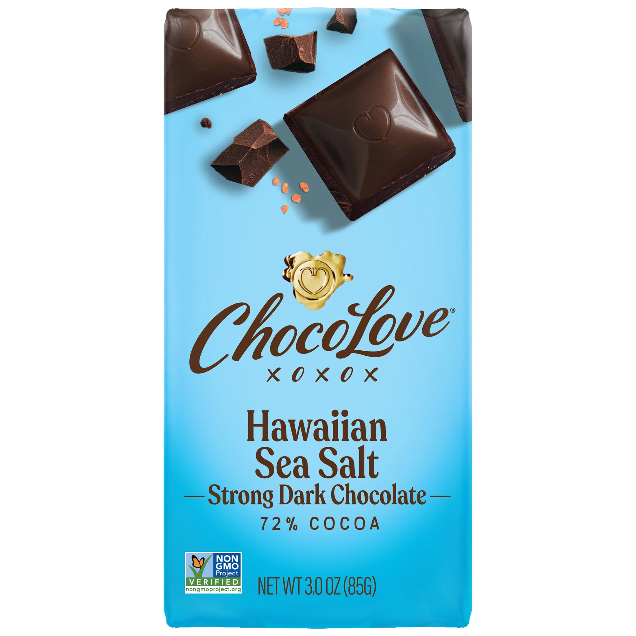 Chocolove, Dark Chocolate Salt Bar, 3oz, Hawaiian Sea Salt