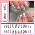 thumbnail image 2 of Uñas postizas adhesivas RUPOFUZA almendra medianas azul cielo 24 piezas, 2 of 7