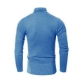 thumbnail image 2 of Tawop Long Sleeve Shirts for Men Solid Turtleneck Casual Fall Winter Light Blue L, 2 of 4