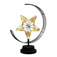 thumbnail image 1 of Lámpara de mesa con forma de estrella, lámpara de escritorio LED con puerto USB para decoración de sala de estar. negro alimentado por USB, 1 of 8