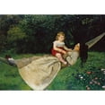 thumbnail image 2 of Hans Thoma 24x18 Gold Ornate Framed and Double Matted Museum Art Print Titled - In the Hammock (1876), 2 of 4
