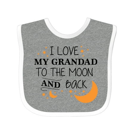 

Inktastic I Love My Grandad to the Moon and Back Gift Baby Boy or Baby Girl Bib