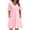Pink, variant on Delconic Women’s Short Sleeve V Neck Ruffle Hem Casual Loose Fit Dress with Pockets for Daily Wear and Leisure Activities Army Green L