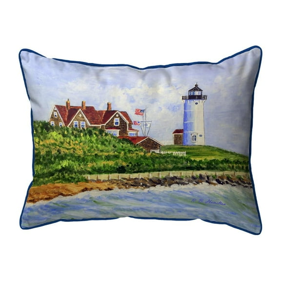 Betsy Drake HJ1378 16 x 20 in. Nobska Lighthouse Indoor & Outdoor Pillow - Large