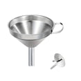 thumbnail image 2 of Medium Stainless Steel Kitchen Funnel Set with Removable Strainer & Cleaning Brush - 304 Metal Funnel for Transferring Oil, Juice & Wine, 5.7 Inch, 2 of 9