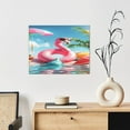 thumbnail image 6 of Lsque Tropical Flamingo Pool Float Print Wall Art – Decorative Picture for Living Room, Bedroom, and Office (Horizontal), 6 of 6