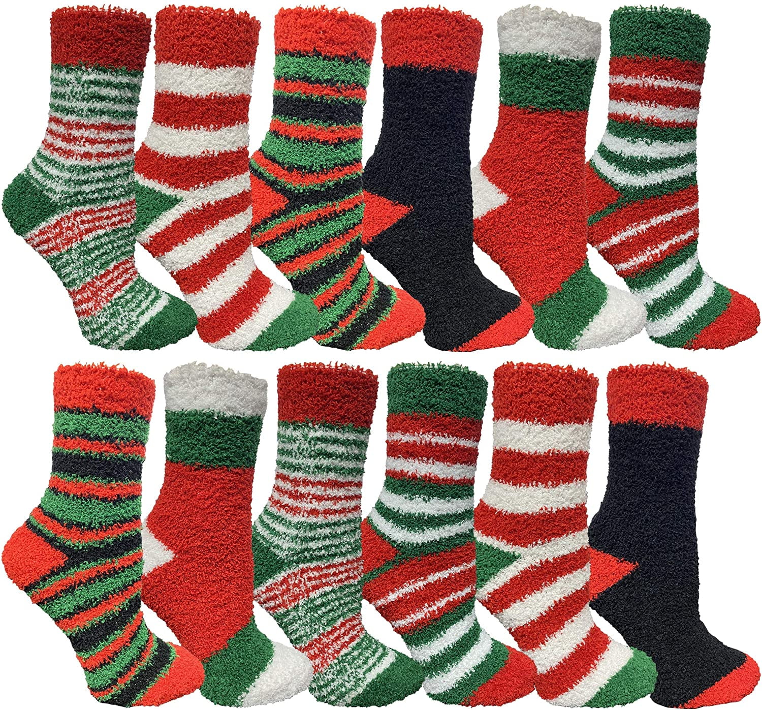 Yacht & Smith Christmas Fuzzy Socks, Womens Holiday Casual Fuzzy