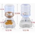 thumbnail image 2 of Automatic Food And Water Dispenser For Cats And Dogs, Automatic Feeder For Cats, Automatic Food Dispenser & Water Drinker In A Set For Small Animals, Dog Bowl, Each 3.8l Pba Free, 2 of 7