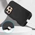 thumbnail image 4 of I-HONVA For iPhone 16 Pro Max Case Compatible with MagSafe,3-Layer Military Grade Drop Protection Anti-Slip Bumper Rugged Shockproof Dustproof Protection 6.9 inch Phone Case,Full Black, 4 of 7