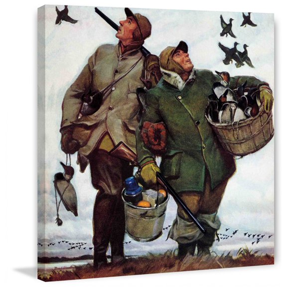 Marmont Hill Nothing but Decoys by Mead Schaeffer Painting Print on Canvas