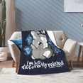 thumbnail image 3 of Lovely Fat Rabbit Blanket Lightweight Flannel Throw Blanket Bunny Rabbit Decor Gifts for Boys Girls I''m Not Stressed I''m Just Differently Relaxed Soft Cozy Throw Sofa Bed Blanket 60"X80", 3 of 6