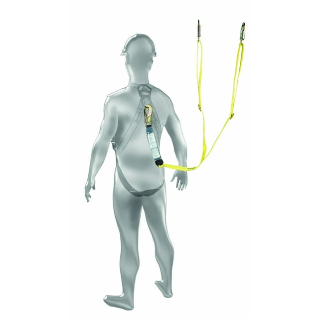 Safety Works 10096506 6-Inch Lanyard Shock Absorbing Twin Leg