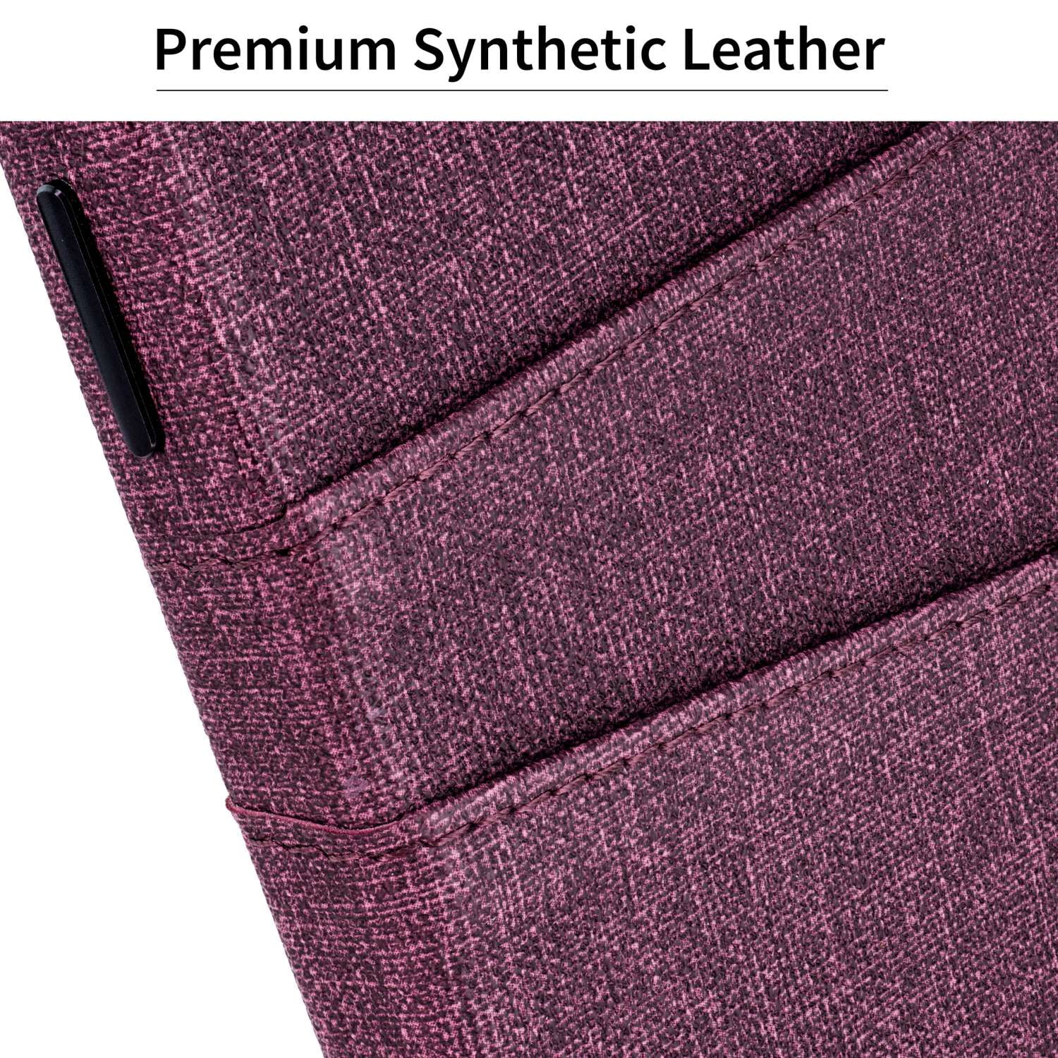 Dockem Card Case for iPhone 14 with Built-in Metal Plate for Magnetic Mounting & 2 Pockets: Luxe M2 (Burgundy)