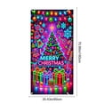 thumbnail image 3 of Hometravel Glowing Christmas Door Cover, Santa and Tree Printed Holiday Banner, Lighted Indoor Outdoor Decoration for Party, Home Entryway, Festive Display, 3 of 6