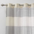 thumbnail image 4 of Quality Home Closeout Stripe Linen 2 Panel Curtain Set 84" Length, 4 of 5