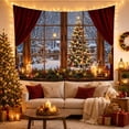 thumbnail image 3 of Armchair Bookshelf Cat with Window Looking Onto Snowy, Cozy Dark Academia for Book Lovers, Reading Nook Wall Decor, Christmas Gift, Tapestry Wall Hanging for Bedroom and Dorm, 3 of 7