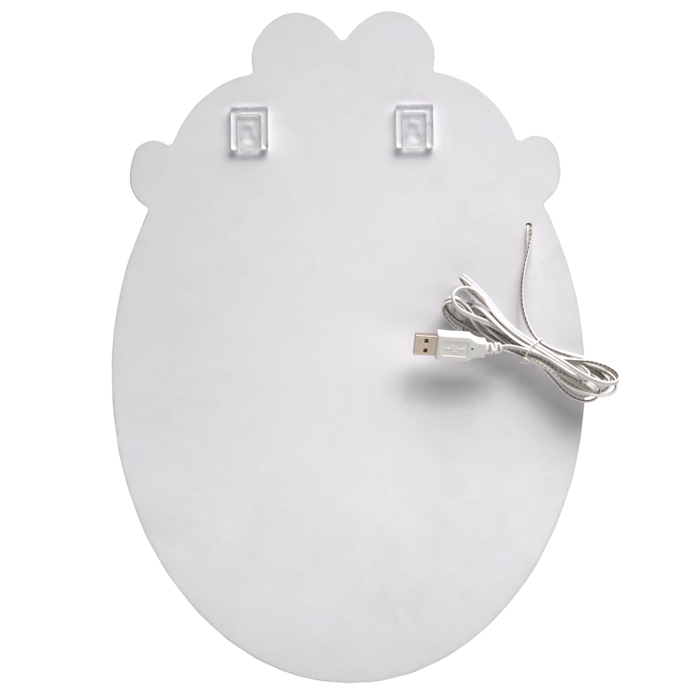 Melannco 11 X 15.4 inch Oval Bow Design Mirror with Neon Led Lights