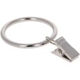 thumbnail image 5 of 24Pcs Curtain Clip Rings with Hooks, 1.38" Inner Dia 0.14" Thickness Iron Drapery Ring for Window Curtain Rods Silver, 5 of 5