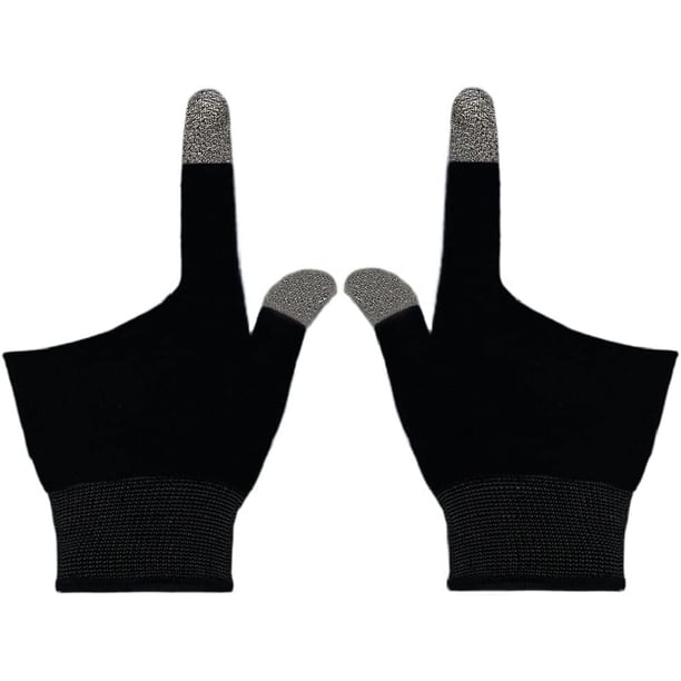 Guantes de pantalla táctil para manos sudorosas, guantes de juego ultrafinos antisudor, transpirables y sin costuras para tableta, iPad/teléfono móvil, juego PUBG