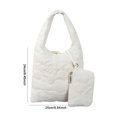 thumbnail image 2 of Bolso Hobo elegante para mujer, bolso de mano informal hinchado con mini bolso para ir de compras, 2 of 8