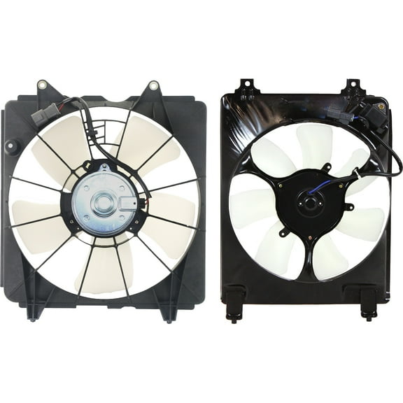 Garage-Pro Radiator and A/C Condenser Fan SET Compatible with 2006-2011 Honda Civic Sedan Driver and Passenger Side