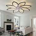 thumbnail image 5 of Mintazer 35.4" Modern Ceiling Fan with Remote Control, Modern Dimmable Flower Shaped, 6-Speed Adjustable 3-Color Temperature LED Lights with Fan for Bedrooms & Living Rooms, 5 of 7