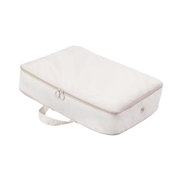 Bolsa organizadora autocomprimida, bolsa de almacenamiento de colchas, bolsa de almacenamiento de ropa, bolsa de transporte de contenedores, organizad Beige