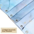 thumbnail image 6 of Blue Shower Curtain, Marble Shower Curtains Set with 12 Hooks, Watercolor Blue Gold White Shower Curtains, Cool Abstract Marble Bathroom Decor, 72"x72", 6 of 6