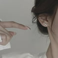 thumbnail image 5 of Leaf Stud Earrings Ear Climber Earrings for Women Small Olive Leaves Branch Cartilage Studs Silver Long Leaf Earrings Silver Shinning Chain Tassel Leaf Earrings, 5 of 18