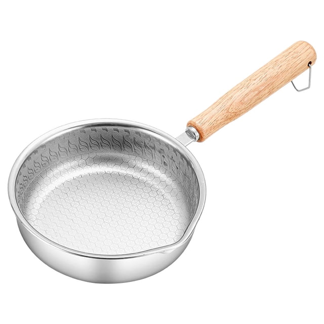 Stainless Steel Fry Pan Household Frying Pan Egg Pastry Pan Practical Cooking Pan
